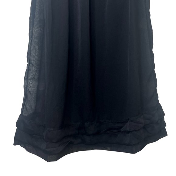 👗 FOREVER | NWT Black Babydoll Dress with Rosette Neck Details | Size S - Picture 4 of 10